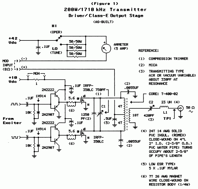 class-e output amplifier