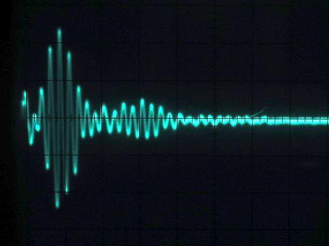 spark transmitter on-air scope shot